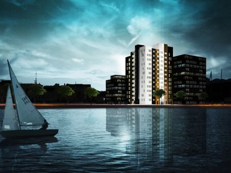 Grundfos Kollegiet er havnens højeste hus