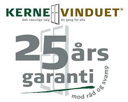 25 års skriftlig garanti på vinduer