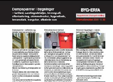 Dampspærrer i bygninger - nyt informationsblad