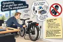 Opladning af elcykel kan være tyveri fra arbejdspladsen