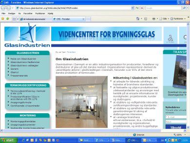 Ny webside fra Glasindustrien