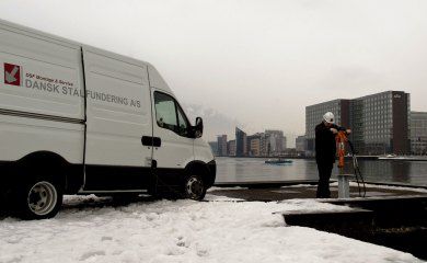 Funderingarbejde i frostvejr